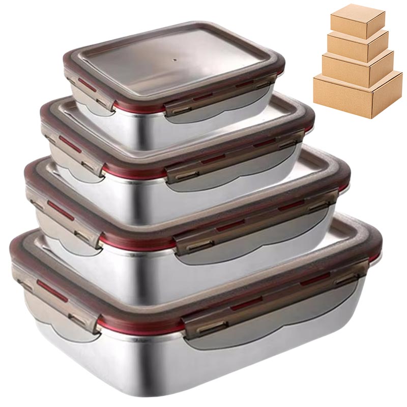 Food Storage Tupperware - 304 aço inoxidável comida almoço bento
