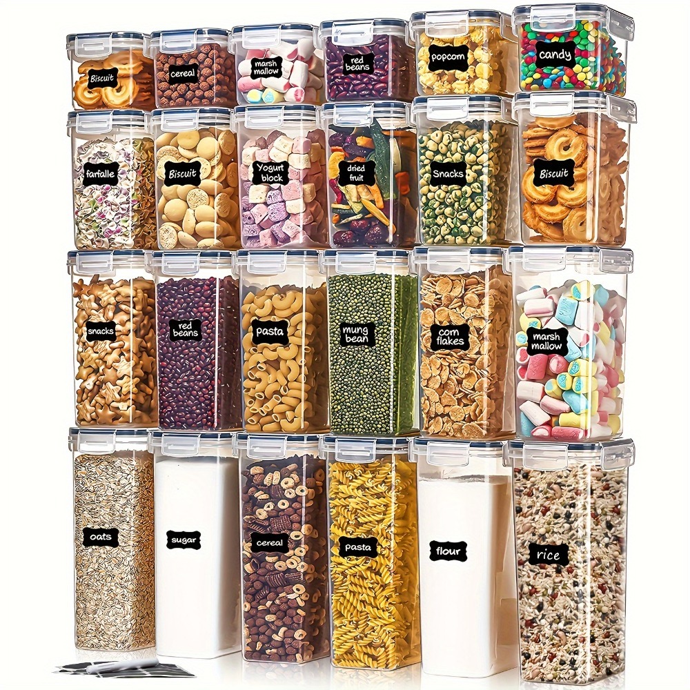 Food Storage Pantry - Conjunto de 24 Peças: 12 Potes