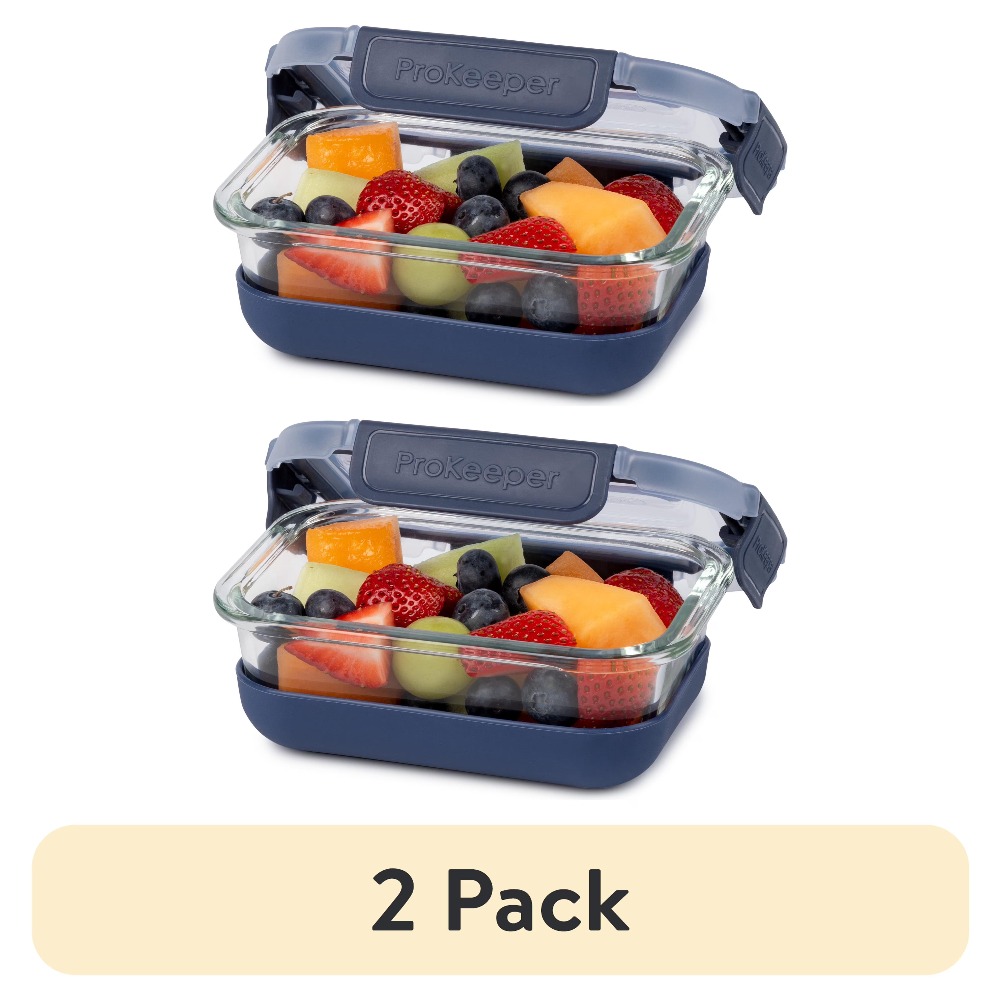 Storage Food Prep - Conjunto de 2 Recipientes de Vidro
