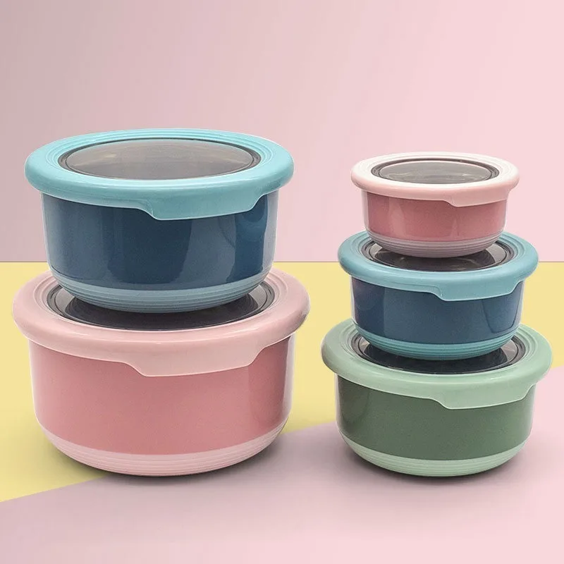 Food Storage Tupperware - Aço inoxidável mais nítido redondo com