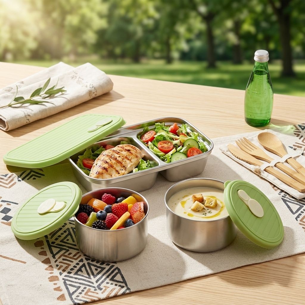 Food Storage 30 Years - Caixa Bento de Aço Inoxidável 304