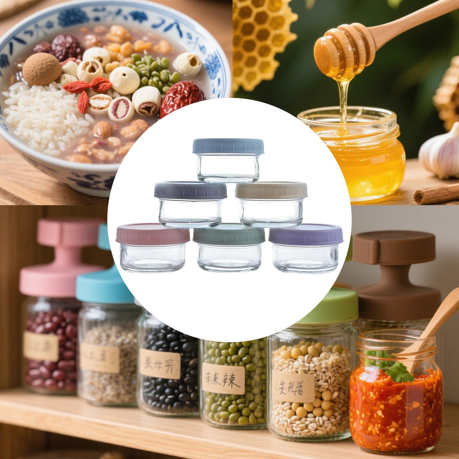 Food Storage Glass Set - Mini Potes de Vidro com Tampas