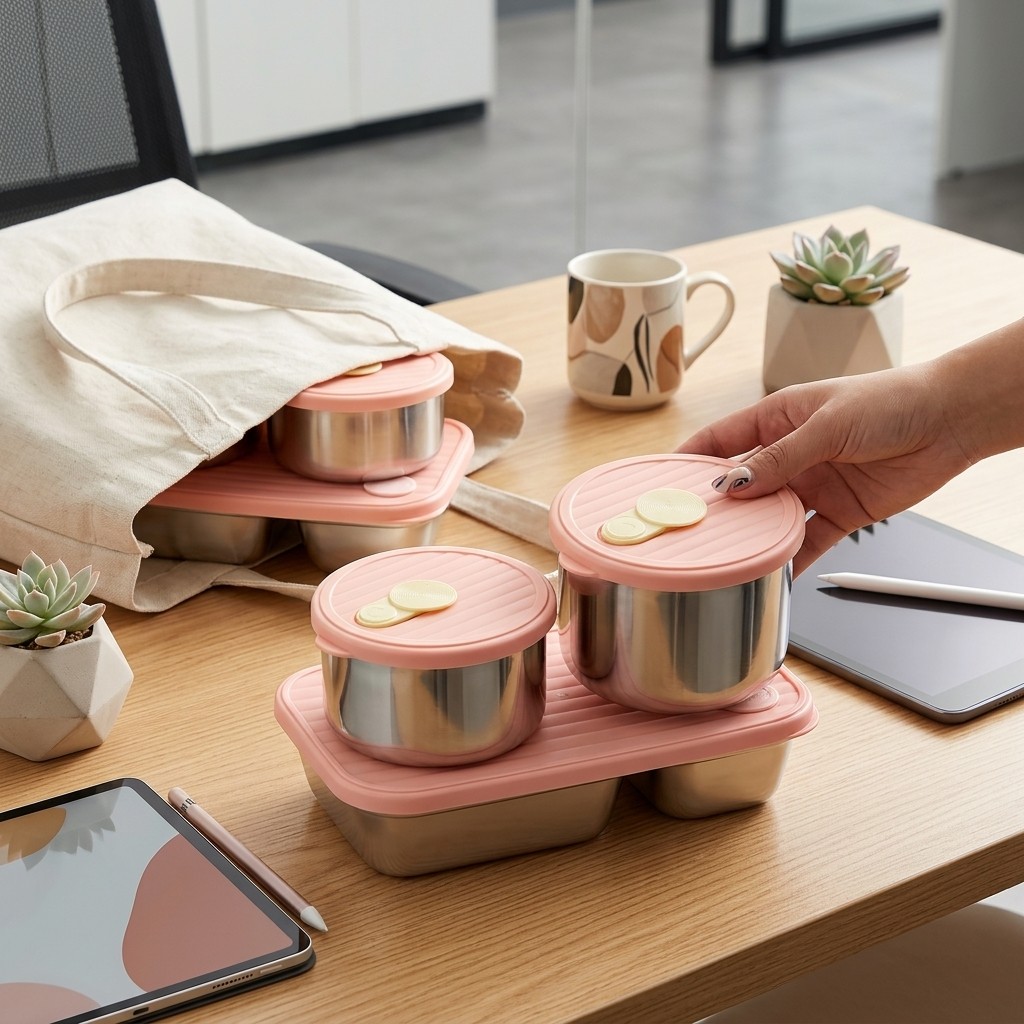 Food Storage 30 Years - Conjunto de Marmitas de Aço Inoxidável
