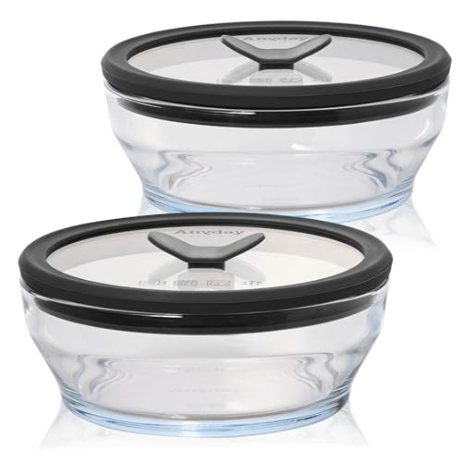 Food Storage Glass Set - Conjunto de 2 Recipientes de Vidro