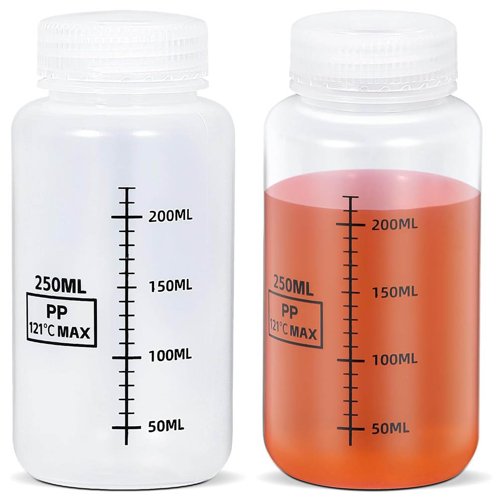 Food Storage 30 Years - Frascos Plásticos de Boca Larga 8oz/250ml,