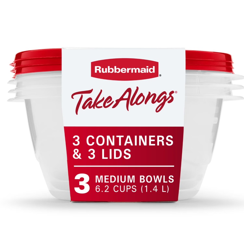 Storage Food Prep - Conjunto de 3 Recipientes Grandes Redondos