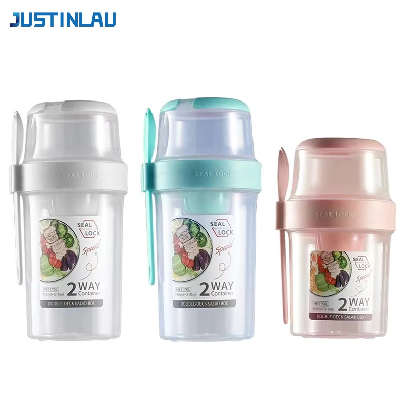 Food Storage Tupperware - JUSTINLAU Copo Portátil para Salada e