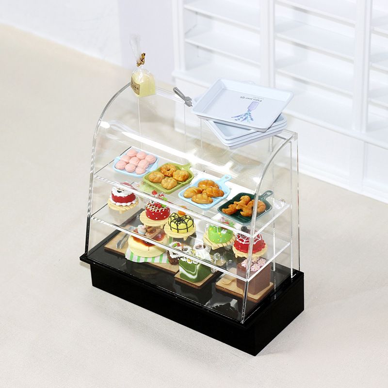 Food Storage In Cabinets - Artesanato Dollhouse Miniature Food Shop, Bolo
