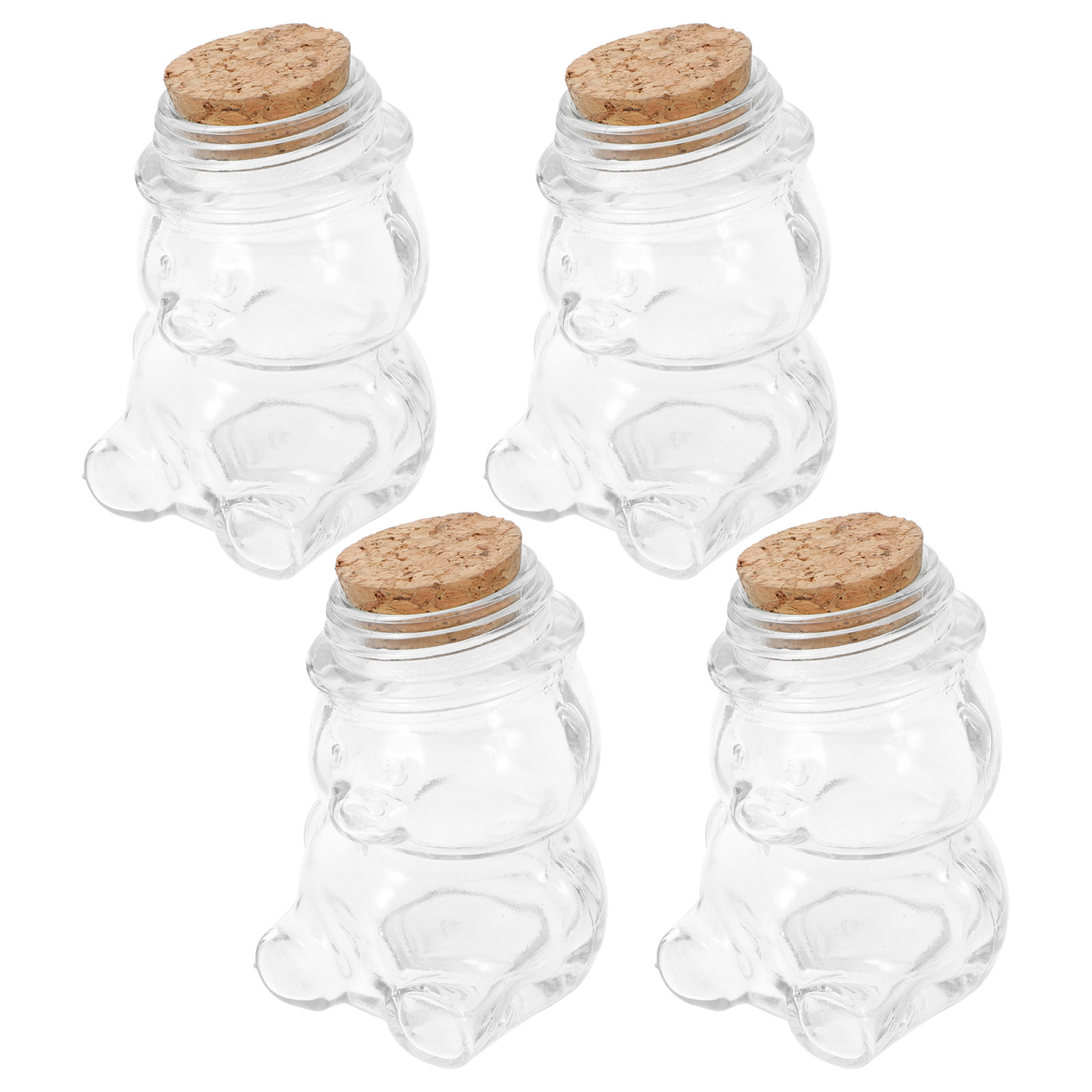 Food Storage Glass Set - Conjunto de 4 Potes de Vidro