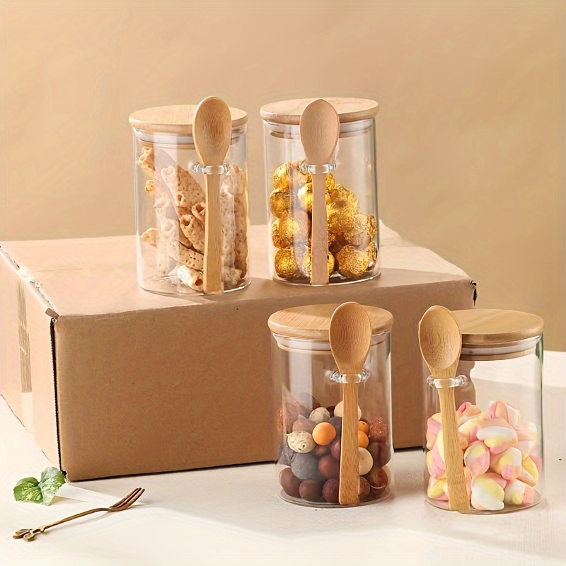 Food Storage Glass Set - Frasco de doces de 280ml, frasco