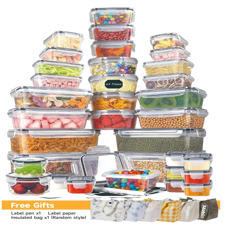 Food Storage Pantry - Conjunto de Armazenamento de Alimentos Sem