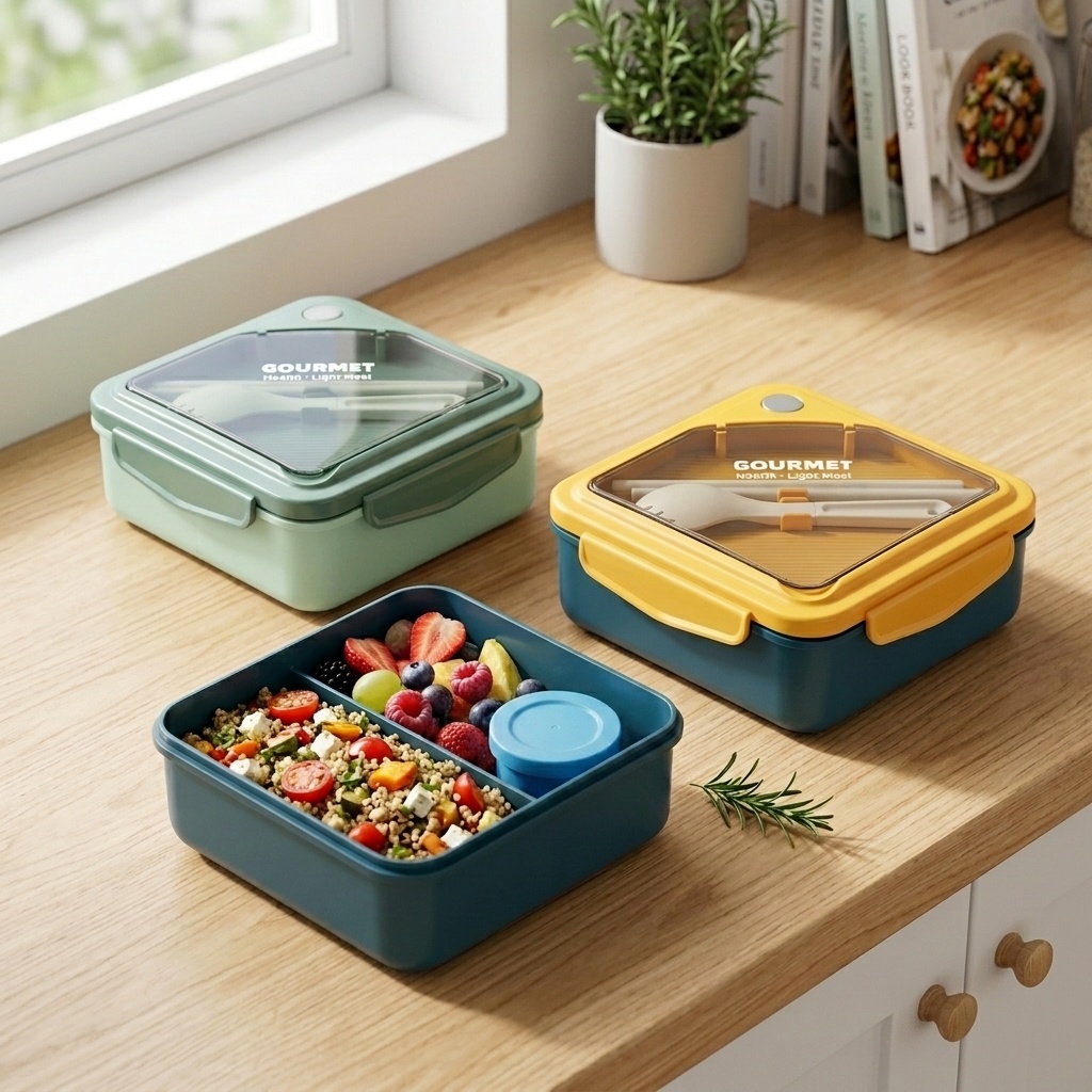 Food Storage 30 Years - Marmita Plástica Selada com 2 Compartimentos,