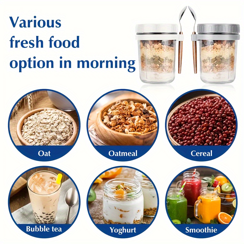 Copo de aveia de vidro de 1 un - Food Storage Glass Set avaliação e preço