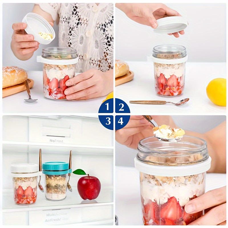 Copo de aveia de vidro de 1 un - Food Storage Glass Set avaliação e preço