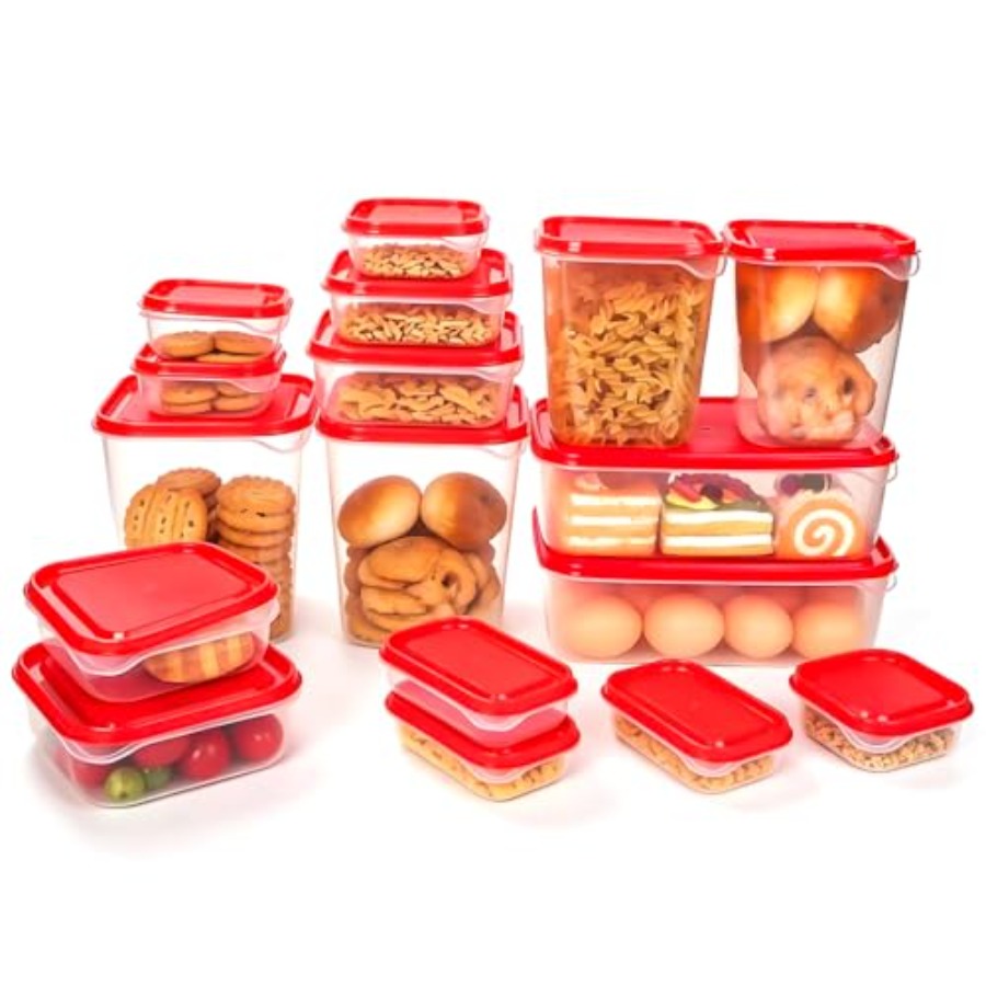 Conjunto de 17 Peças de Plásti - Storage Food Prep avaliação e preço
