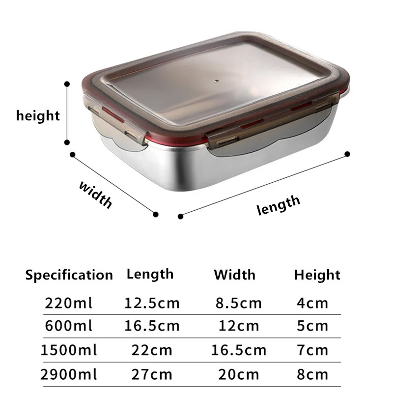 304 aço inoxidável comida almo - Food Storage Tupperware avaliação e preço