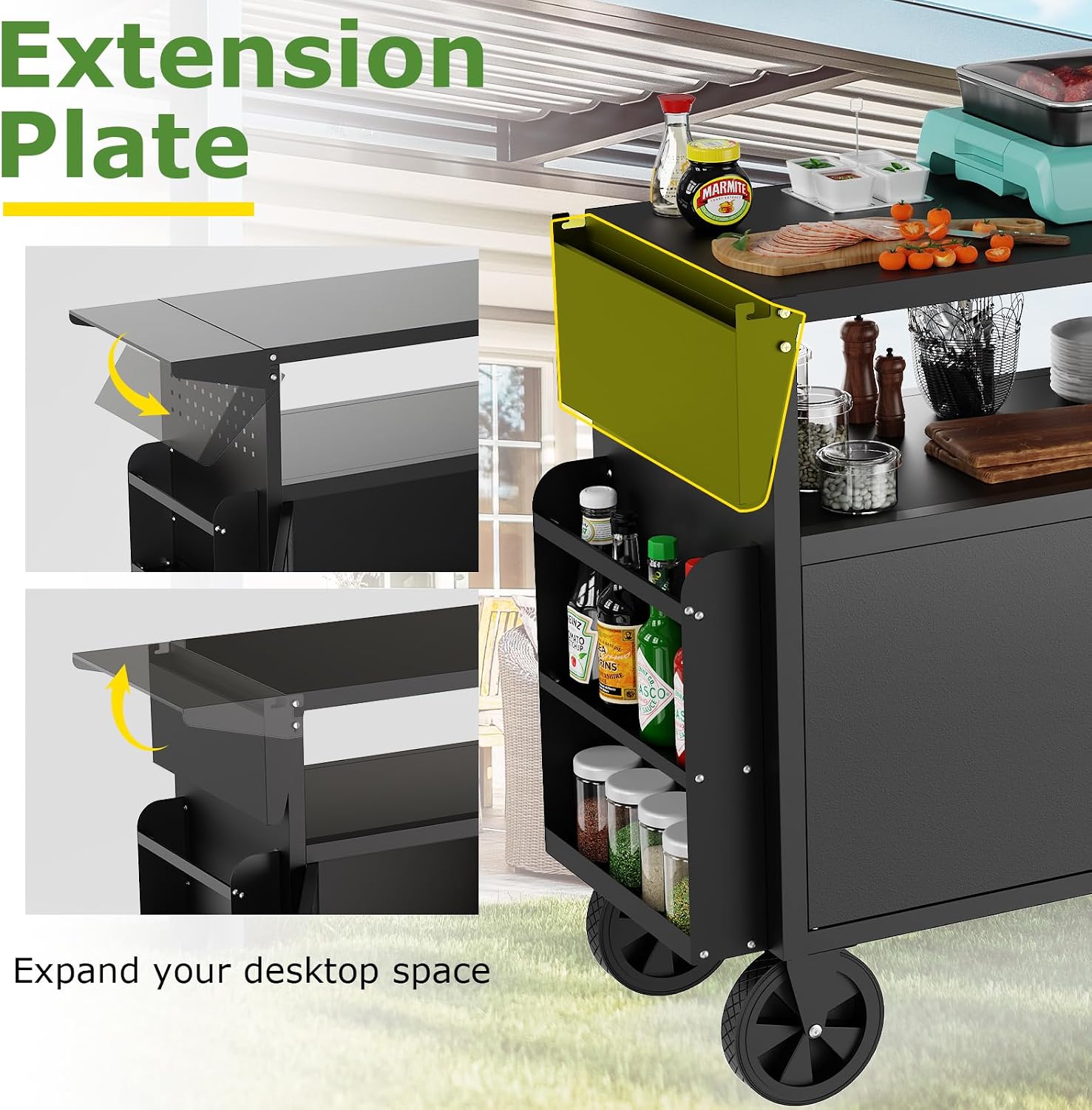 Carrinho de Churrasco para Ext - Storage Food Prep avaliação e preço