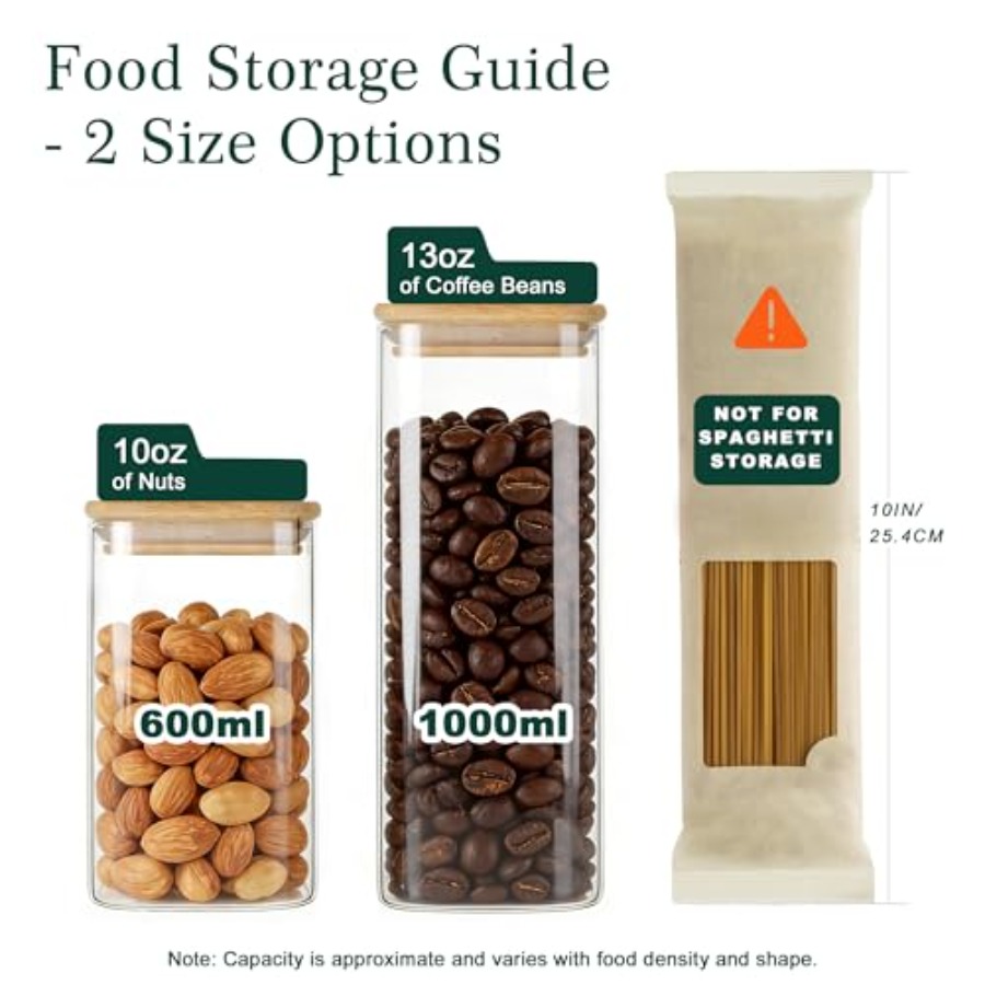 Conjunto de 12 Potes de Vidro  - Food Storage Pantry avaliação e preço