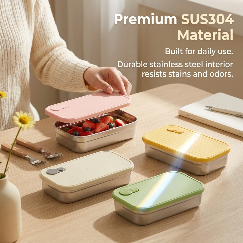 Caixa Bento de Aço Inoxidável, - Food Storage 30 Years avaliação e preço