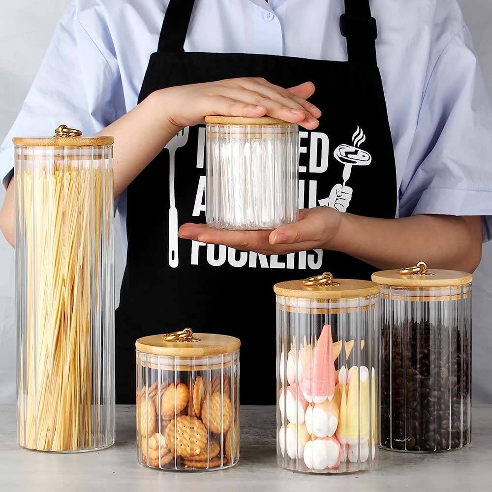 Conjunto de 3 Potes de Vidro p - Food Storage Glass Set avaliação e preço
