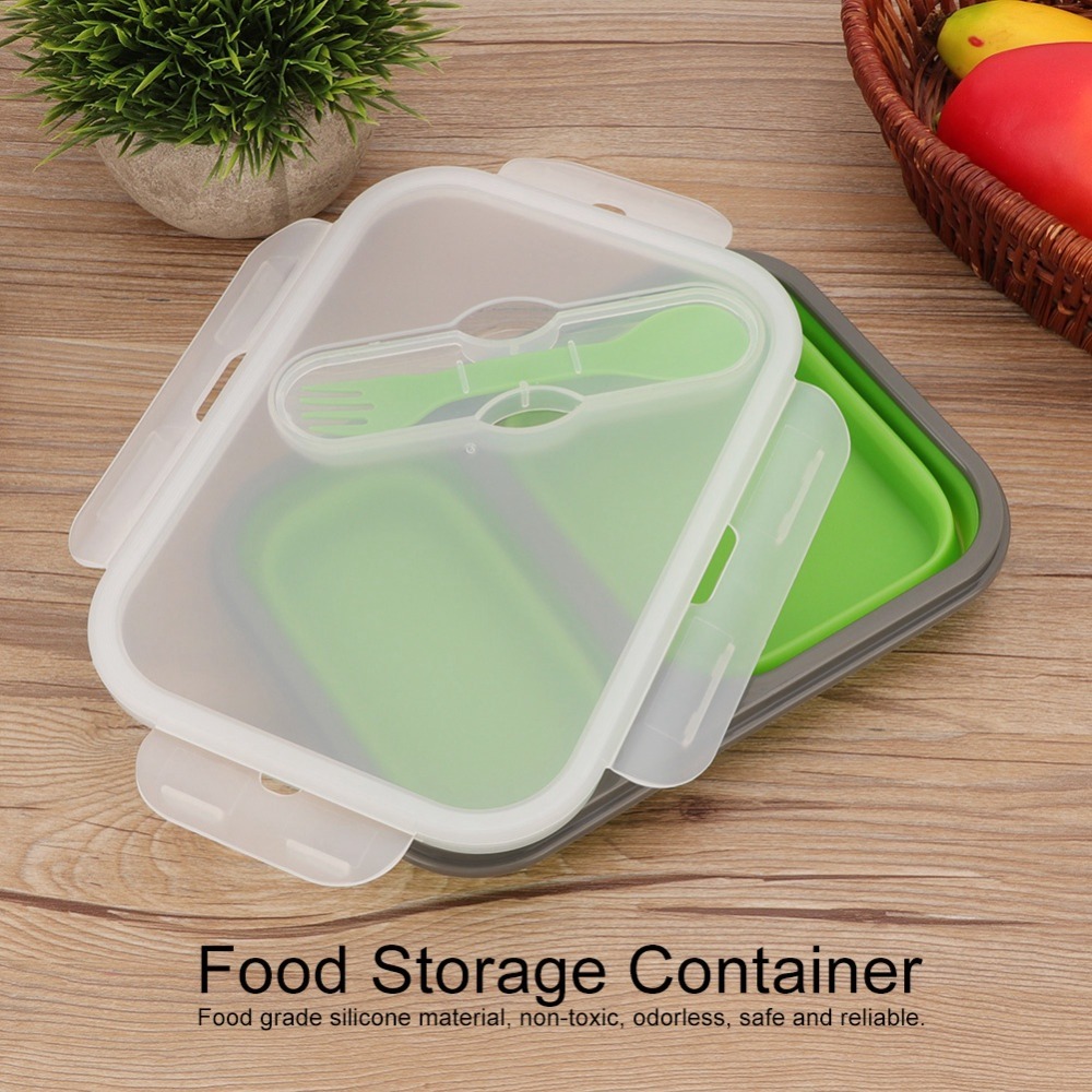 2PCS Caixa de Almoço Dobrável  - Food Storage Practices avaliação e preço