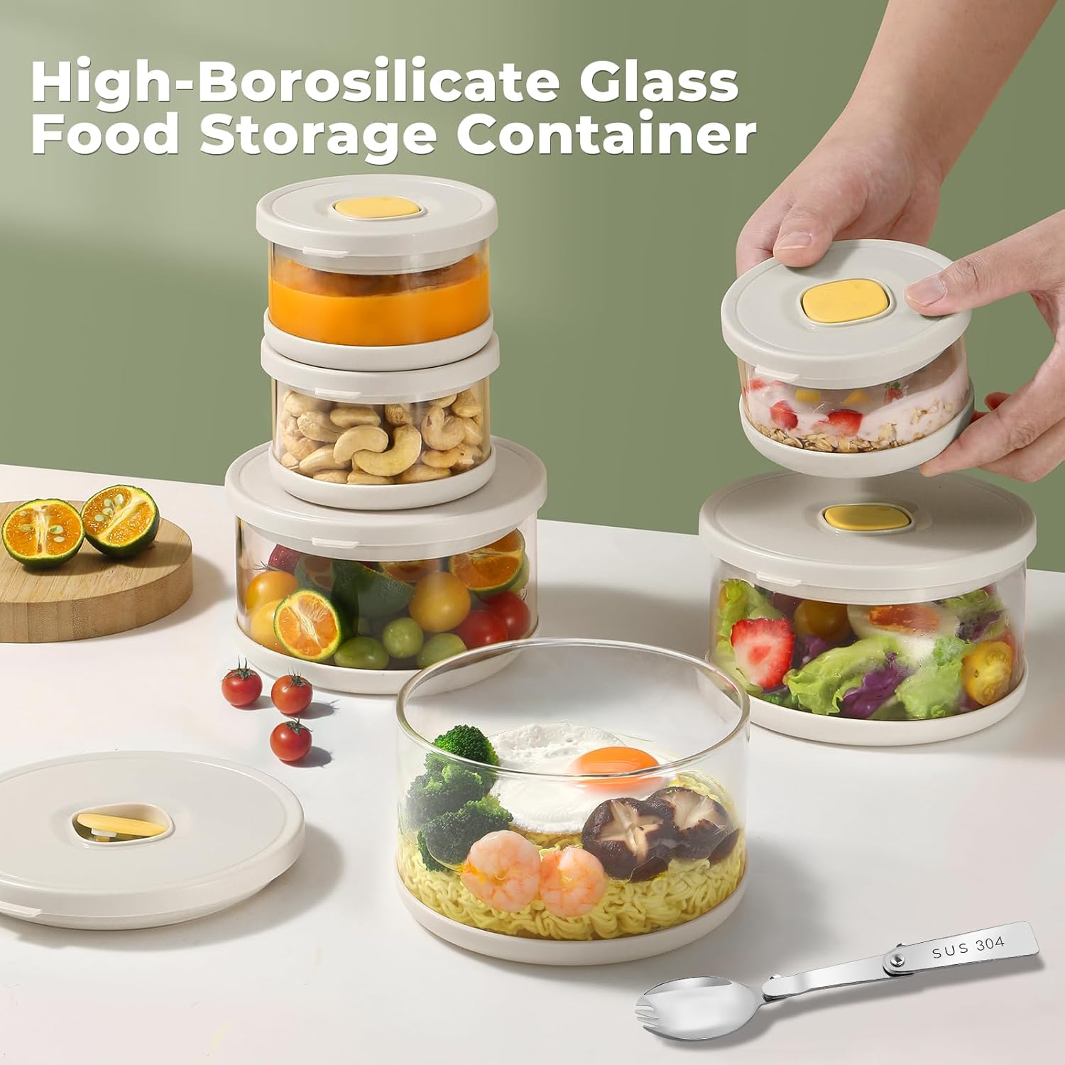 Conjunto de tupperware de vidr - Food Storage Tupperware avaliação e preço