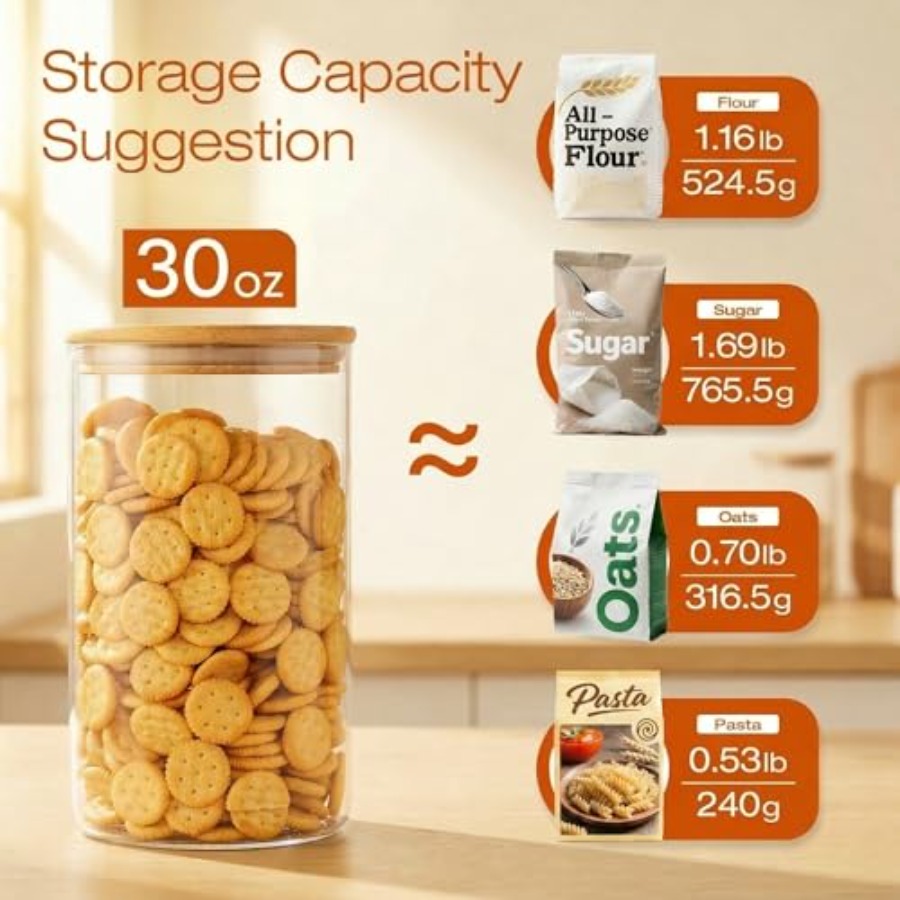 Potes de Vidro com Tampas de B - Food Storage Glass Set avaliação e preço