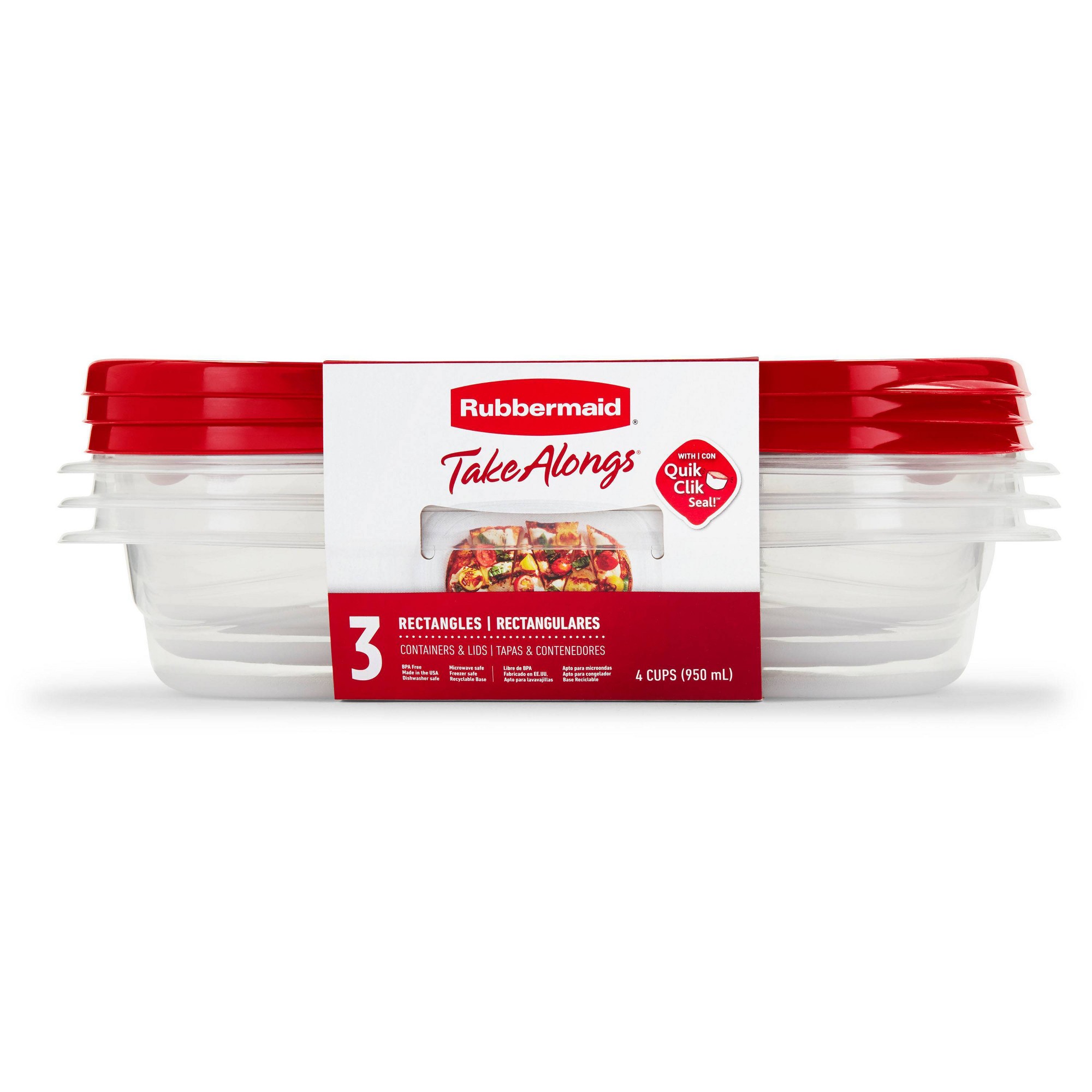 Conjunto de 3 Recipientes Reta - Storage Food Prep avaliação e preço