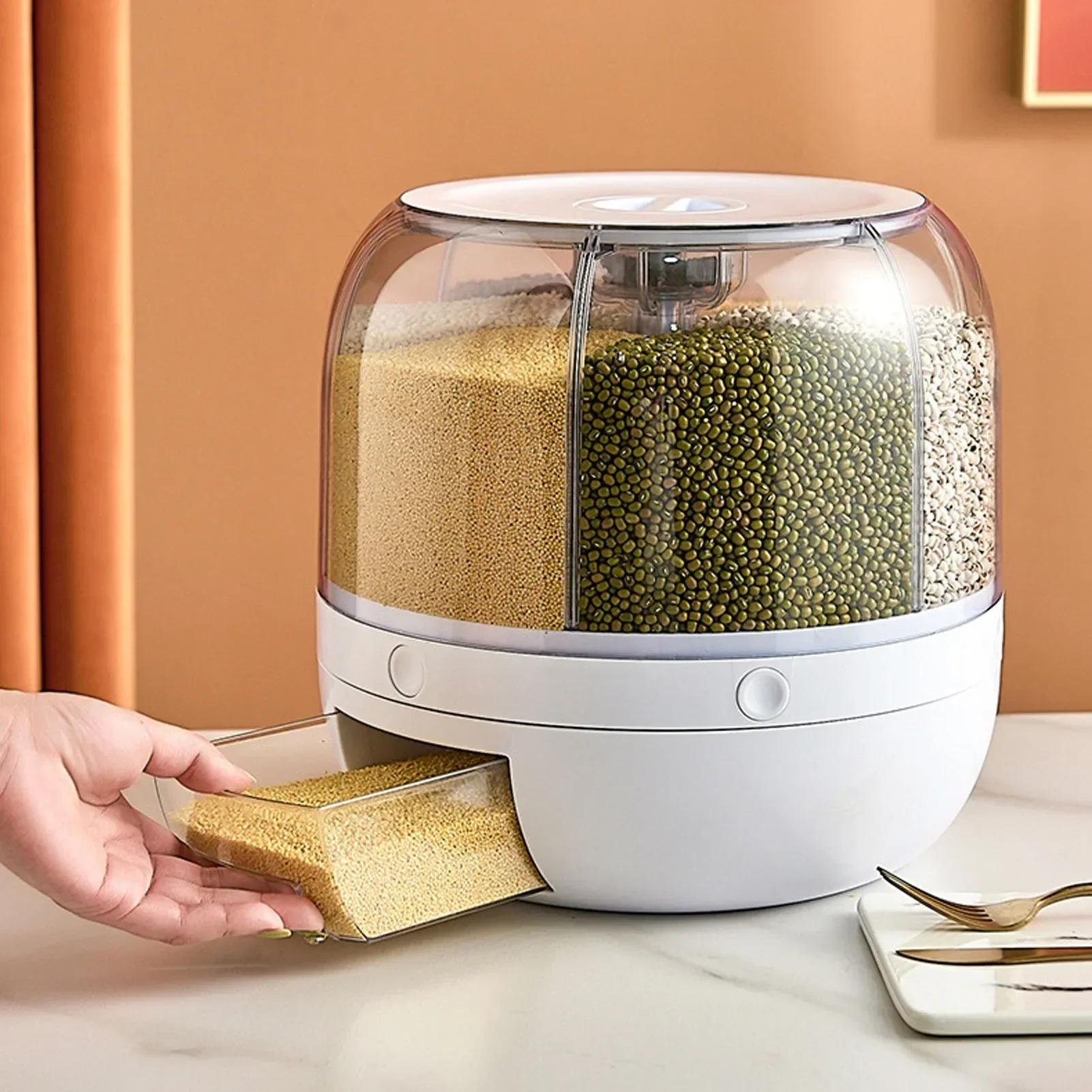 6 compartimentos 360 °   Recip - Food Storage Pantry avaliação e preço