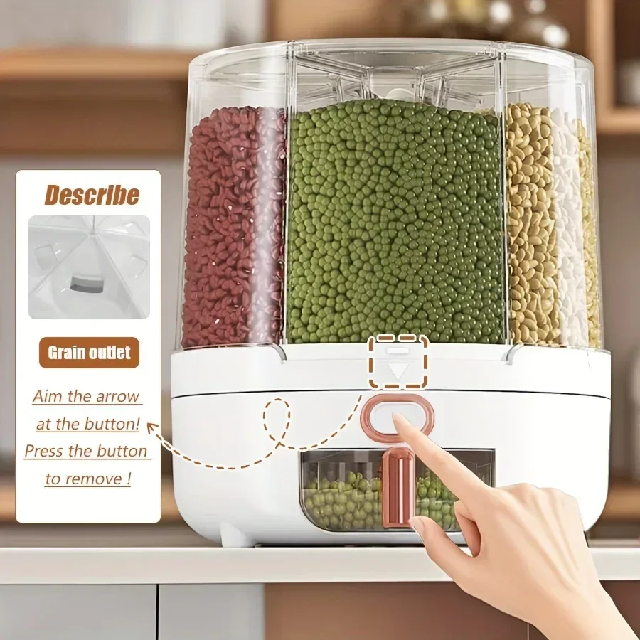 6 compartimentos 360 °   Recip - Food Storage Pantry avaliação e preço