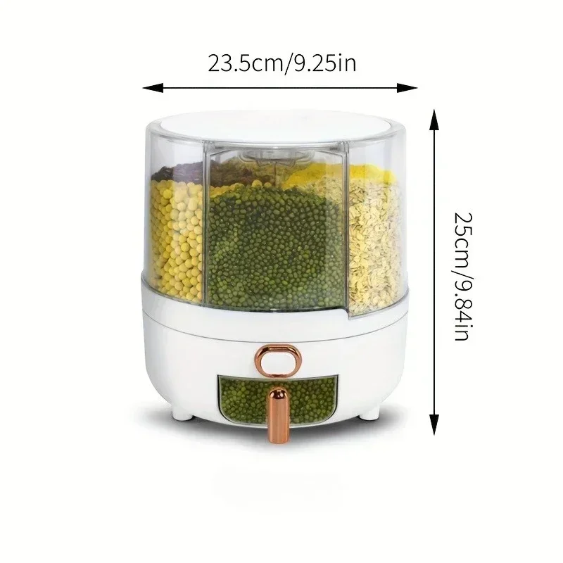6 compartimentos 360 °   Recip - Food Storage Pantry avaliação e preço