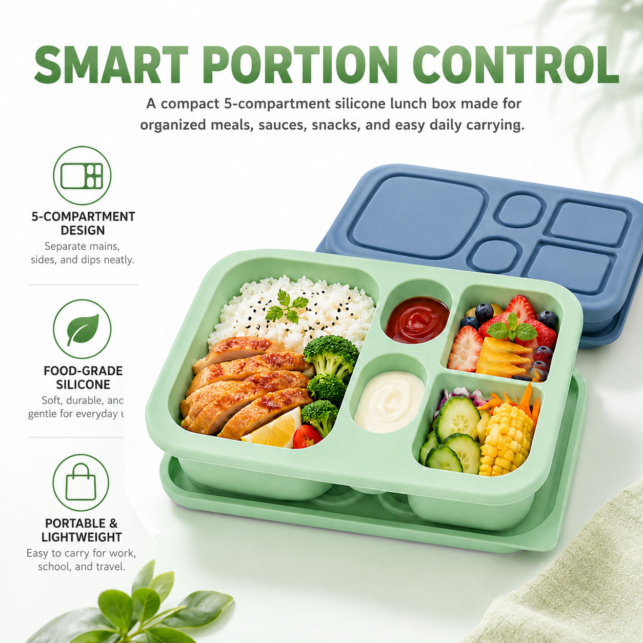 Lancheira portátil de silicone - Food Storage 30 Years avaliação e preço