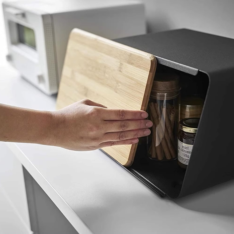 Caixa de pão de bambu para arm - Food Storage Pantry avaliação e preço