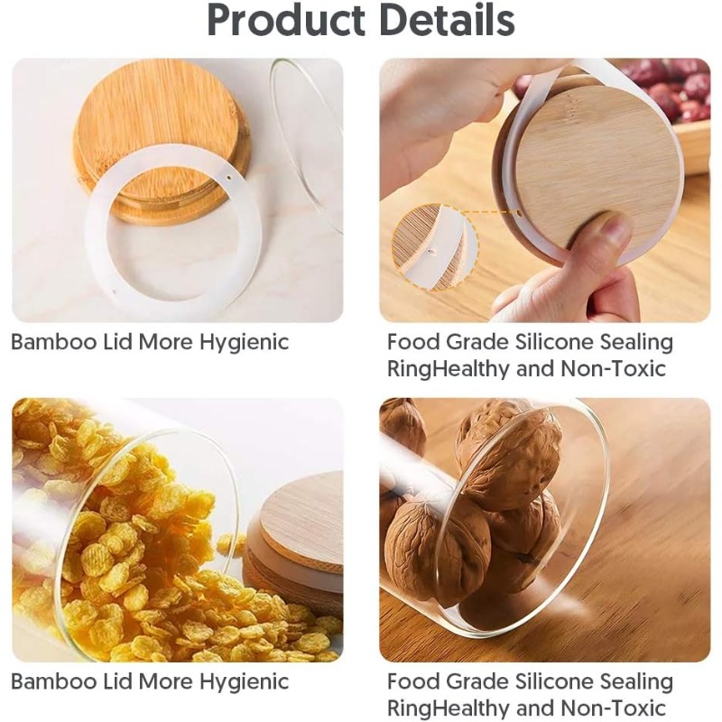 Conjunto de 12 frascos de vidr - Food Storage Glass Set avaliação e preço
