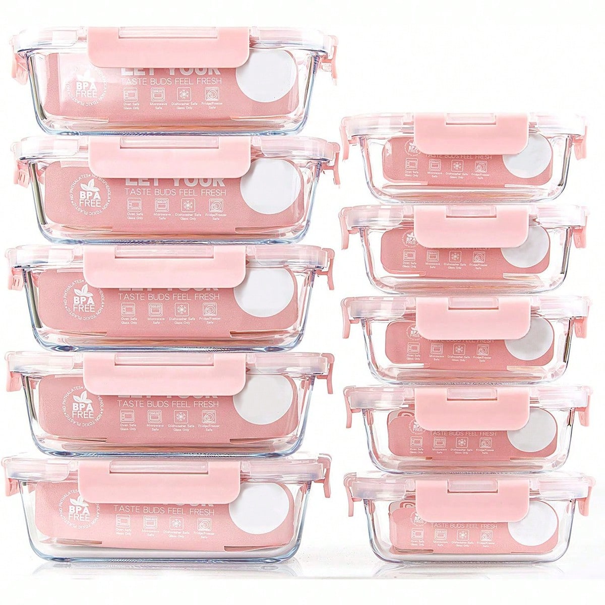 Conjunto de 10 Recipientes de  - Storage Food Prep avaliação e preço