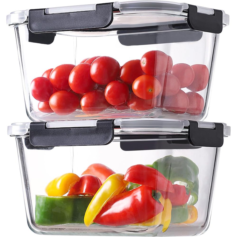 Conjunto de 4 Recipientes de V - Storage Food Prep avaliação e preço