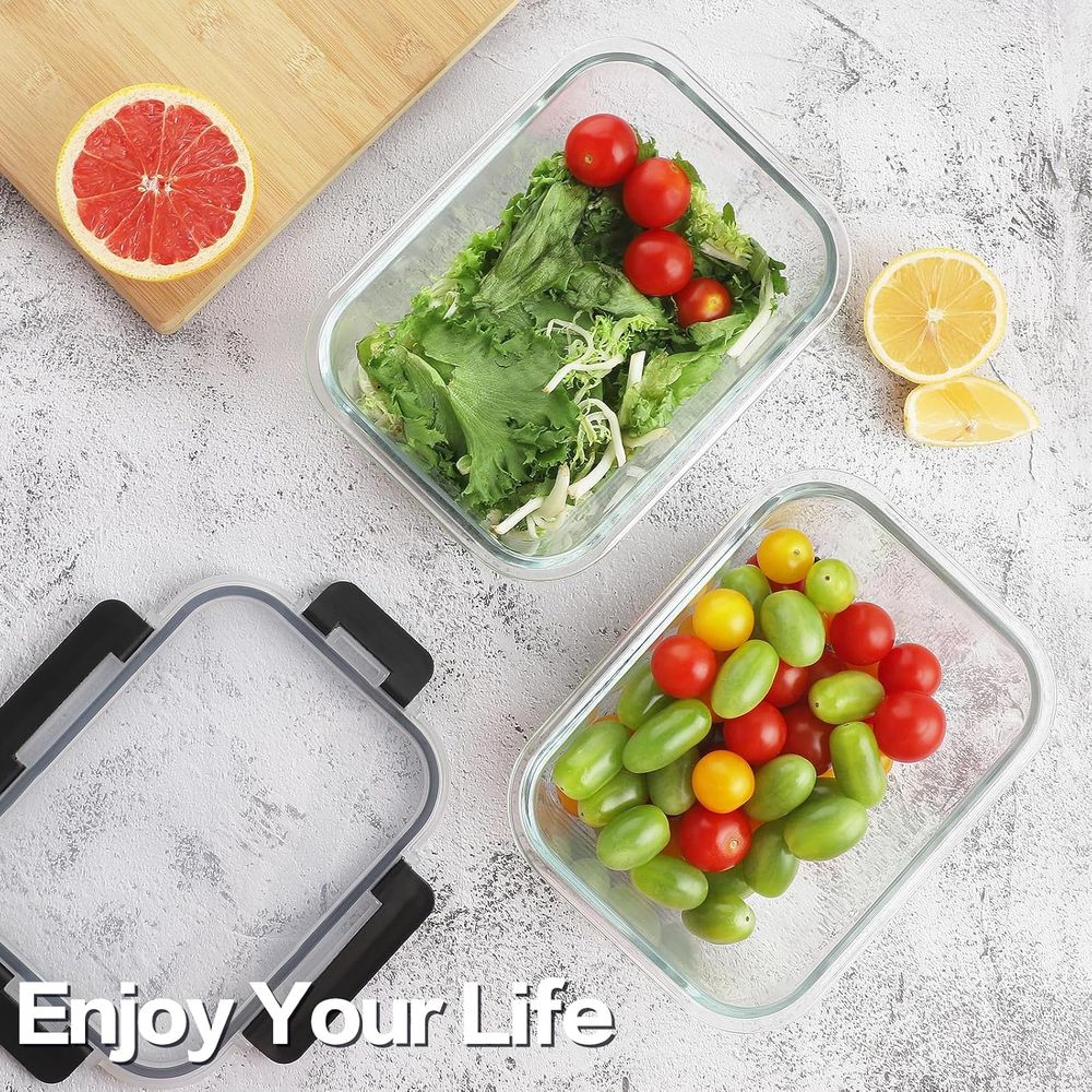 Conjunto de 4 Recipientes de V - Storage Food Prep avaliação e preço