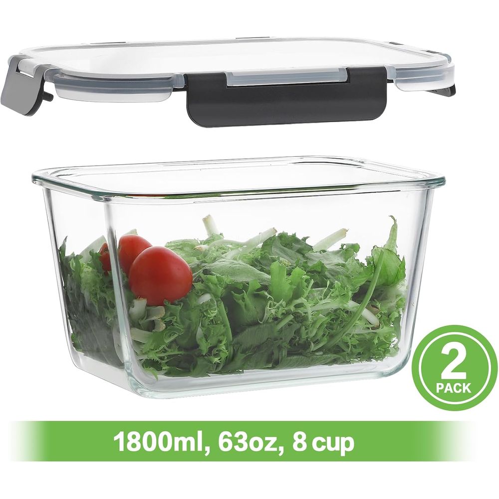 Conjunto de 4 Recipientes de V - Storage Food Prep avaliação e preço