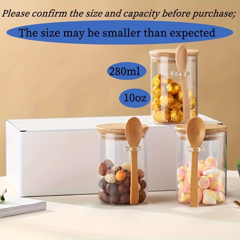 Frasco de doces de 280ml, fras - Food Storage Glass Set avaliação e preço