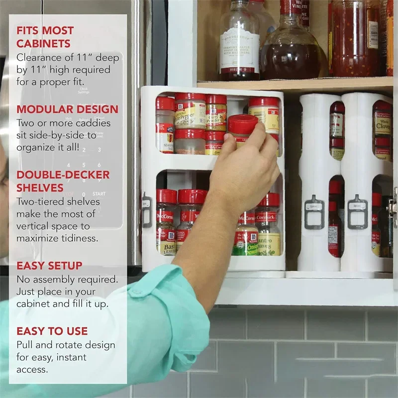 Rack giratório de armazenament - Food Storage In Cabinets avaliação e preço