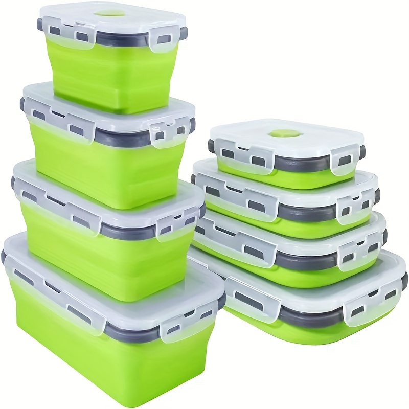 1/4 pçs dobrável recipiente de - Food Storage Tupperware avaliação e preço