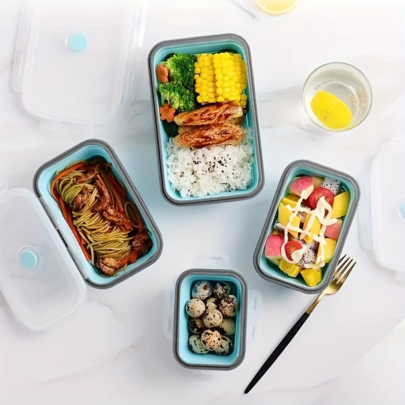 1/4 pçs dobrável recipiente de - Food Storage Tupperware avaliação e preço