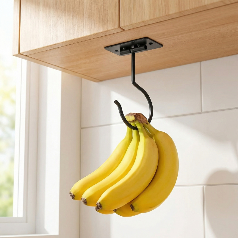 Gancho Adesivo de Metal Preto  - Food Storage In Cabinets avaliação e preço